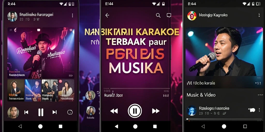 Antarmuka aplikasi Karaoke RR44 yang user-friendly dan menarik.