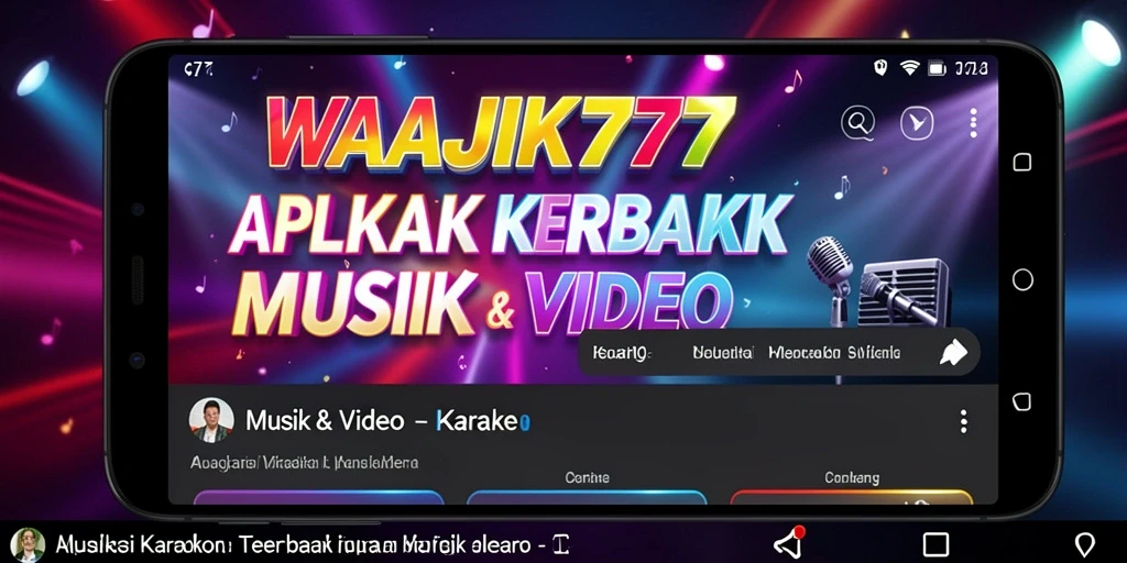 Antarmuka pengguna WAJIK777 dengan lirik dan pilihan lagu yang menarik.